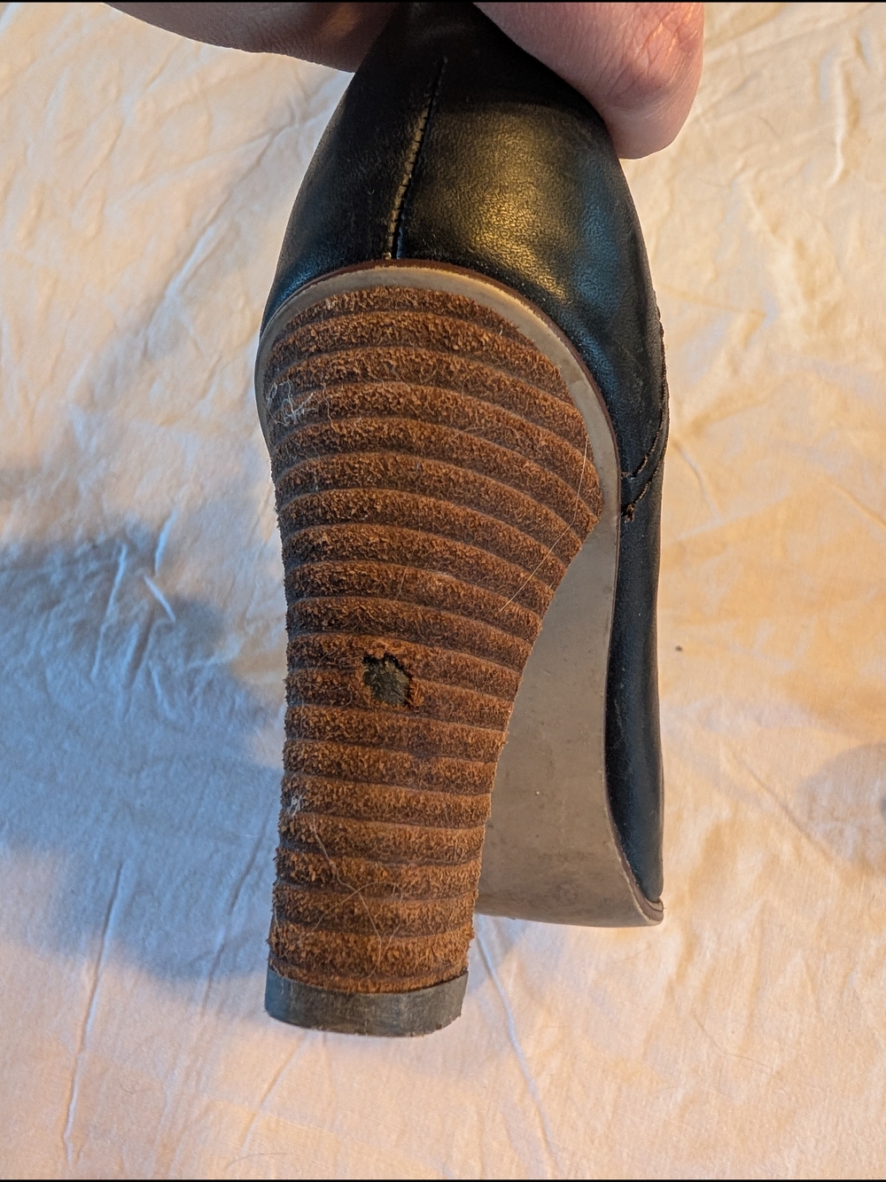 2/60$ Seychelles Black Lace-Up Leather Heeled Boots - Picture 4 of 13